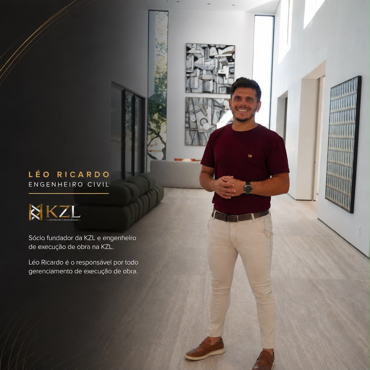 Léo Ricardo — Engenheiro Civil e Sócio-proprietário da KZL